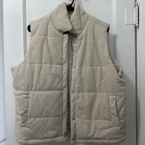 Pink Lily Cream Corduroy Vest